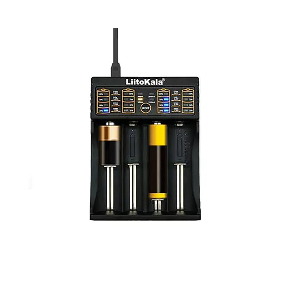 Micro Usb Dc 5V 4 Slots Battery Charger Support 18650/26650/16340/14500 3654659059574