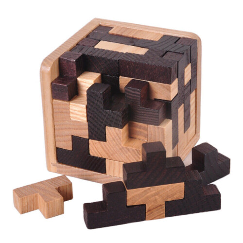 3D Wooden Brain Teaser Puzzle Mental Puzzler 1