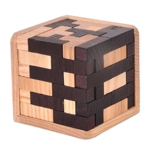 3D Wooden Brain Teaser Puzzle Mental Puzzler