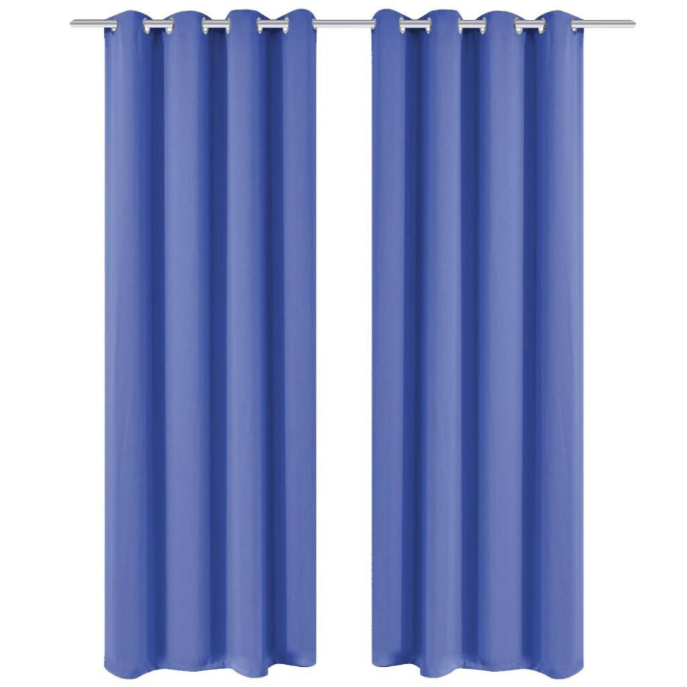 Blackout curtains 2 pcs. With metal eyelets 135 x 175 cm blue