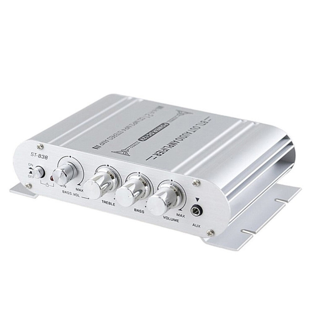 Mini Digital Hi-Fi Power Amplifier 2.1CH Subwoofer Stereo Audio Player Car Motorcycle Home