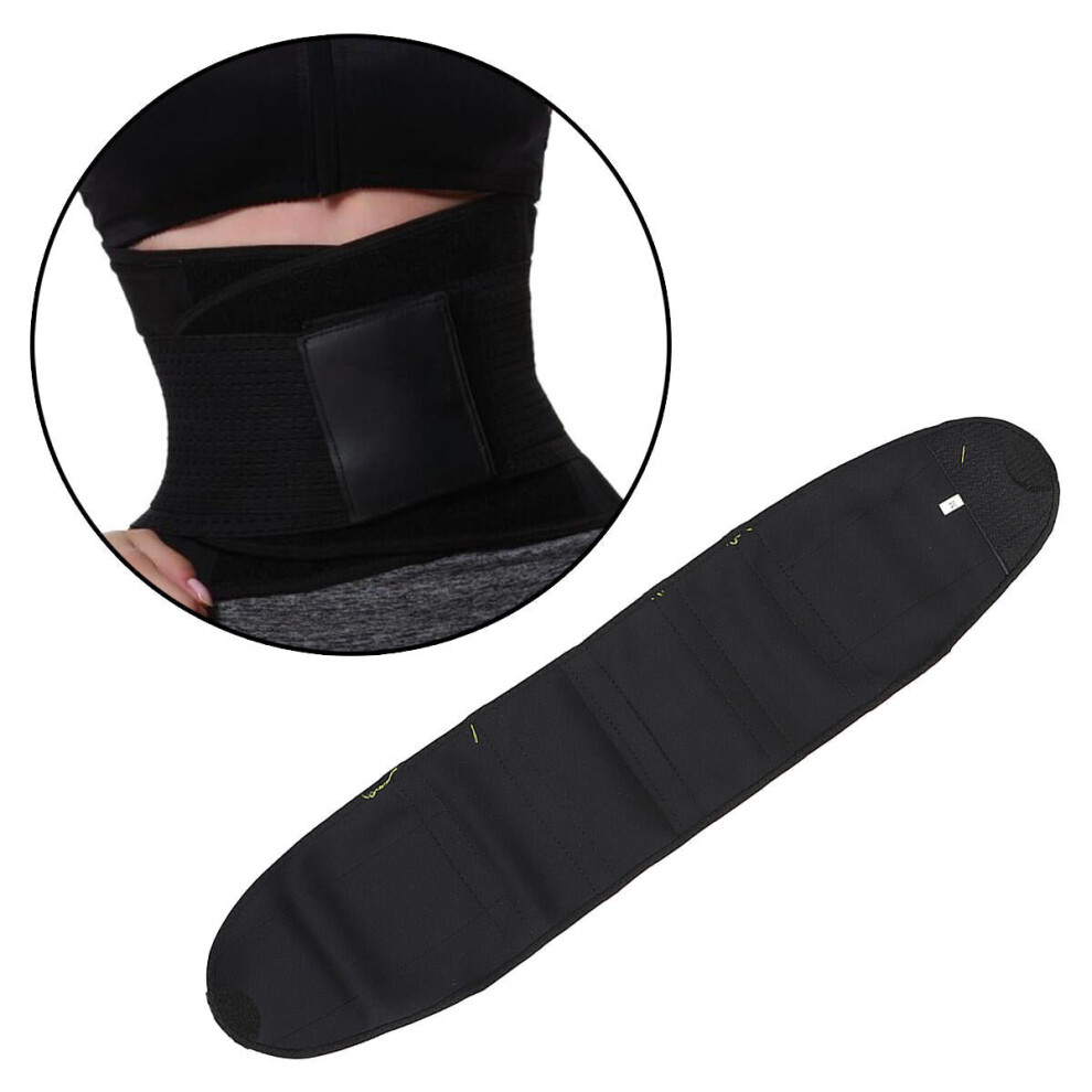 Greenzech Black (S) Unisex Sport Waist Cincher Girdle Belt Body Shaper Tummy Trainer