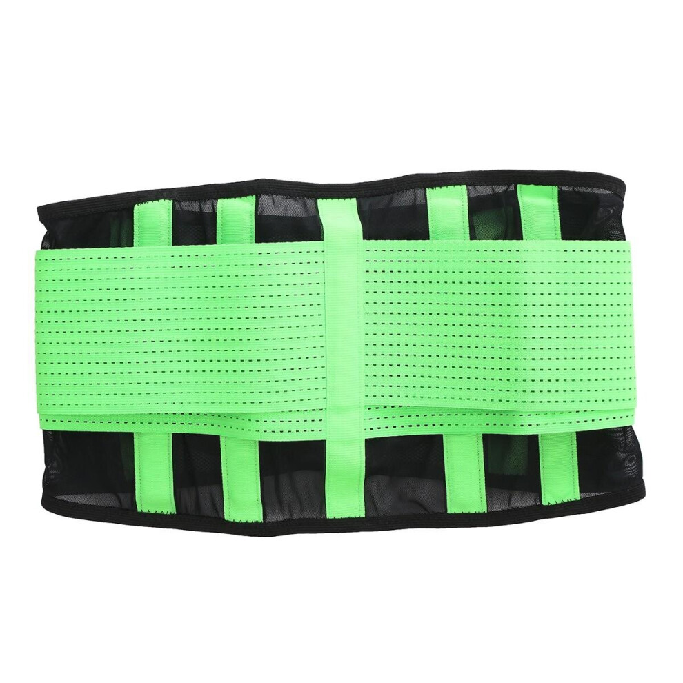 (Green, S) Sport Waist Trainer Belt Breathable Lumbar Lower Back Support