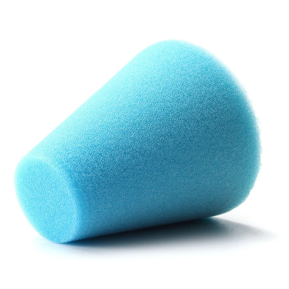 (Blue) 6mm Shank Sponge Cone Polishing Foam Pad Buffing Pads Power Drill Accessories