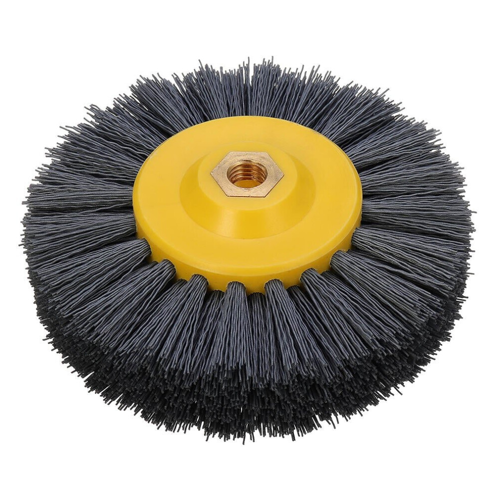 (120#) 150X40mm M14 Wire Drawing Wheel Brush 80/120/180/320 Grit Drum Burnishing Polishing Wheel 3654659292759