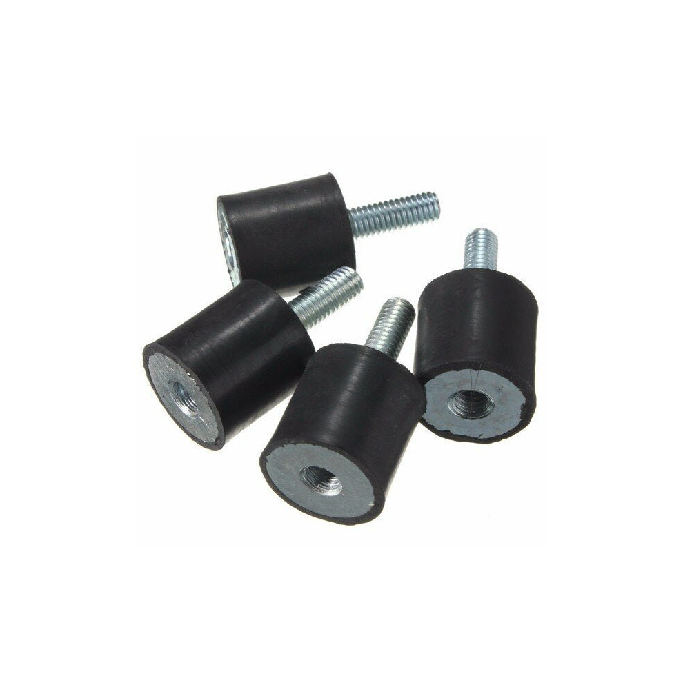 4pcs M6 Rubber Mounts 20mm x 20mm Rubber Shock Absorber Rubber Vibration Isolator Mounts