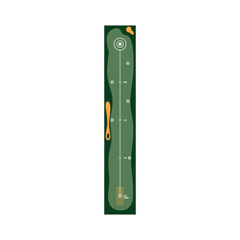 (Green Golf Putting Mat) Two-Way Golf Anti-Slip Practice Putting Mat in door