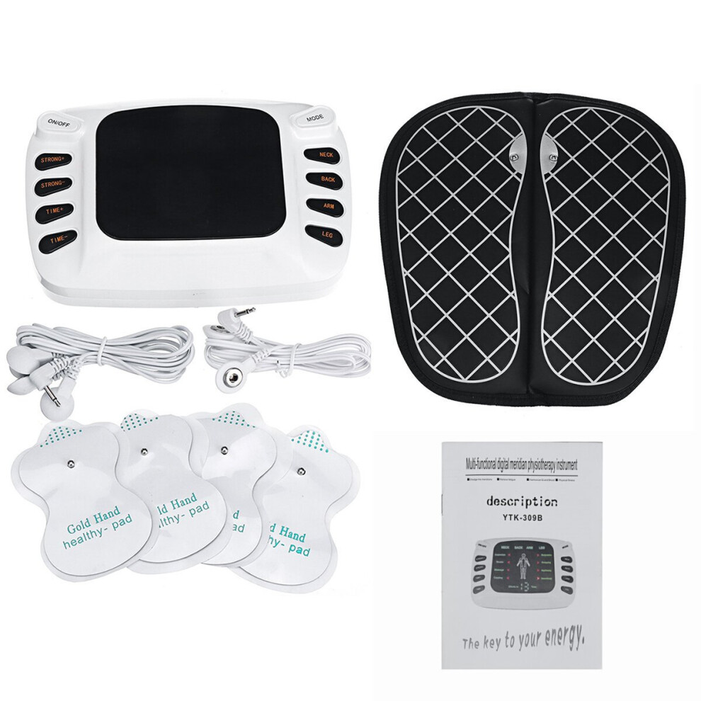 Greenzech (Eu Plug, Foot Massager Model) Electric Full Body Pulse Tens Acupuncture Therapy Massager