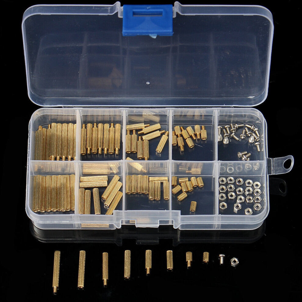 120Pcs M2 Brass Knurled Standoff Male Female Round Column Pillar Spacer For Pcb Board 3654659460110