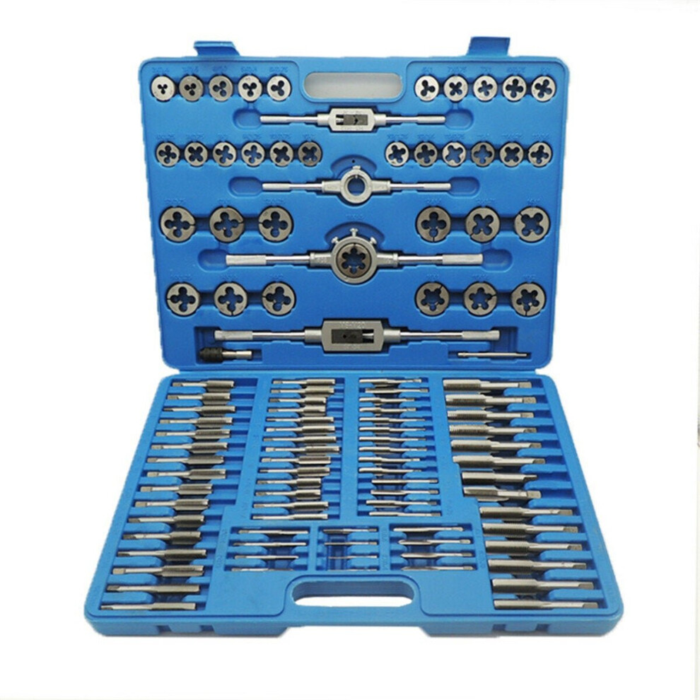 110Pcs Metric Tap And Die Metric Tapping Threading Chasing Tap And Die Set With Storage Case 3654659276834