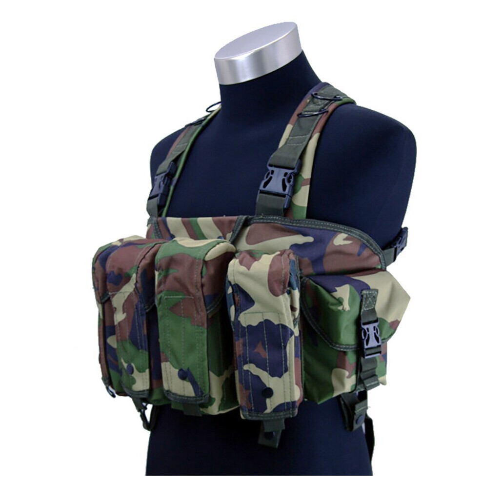 (PLA Camo) High Quality Outdoor Tactical Chest Rig Airsoft Hunting Vest Molle Magazine Pouch Simple Military