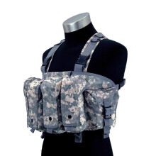 (ACU Camo) High Quality Outdoor Tactical Chest Rig Airsoft Hunting Vest Molle Magazine Pouch Simple Military