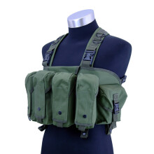(Green) High Quality Outdoor Tactical Chest Rig Airsoft Hunting Vest Molle Magazine Pouch Simple Military