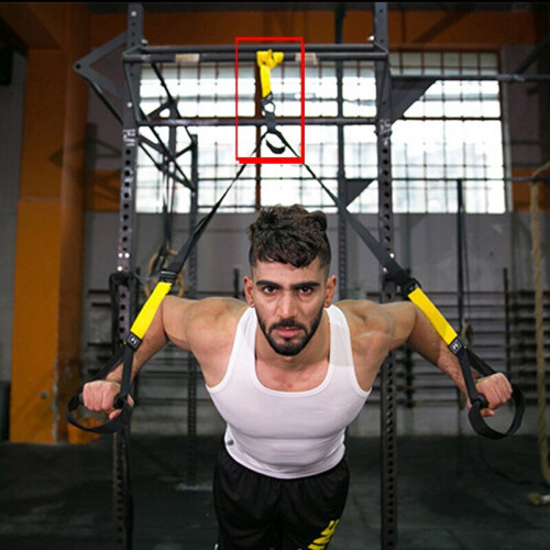 (Pink) Extension Band for Suspension Trainer Assistance Strap with Anchoring Solution Hook Exerciser 2