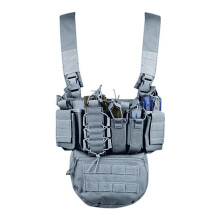 (Grey) Running Exercise Weight Vest Multifunctional Outdoor Field CS Army Fan with Bag