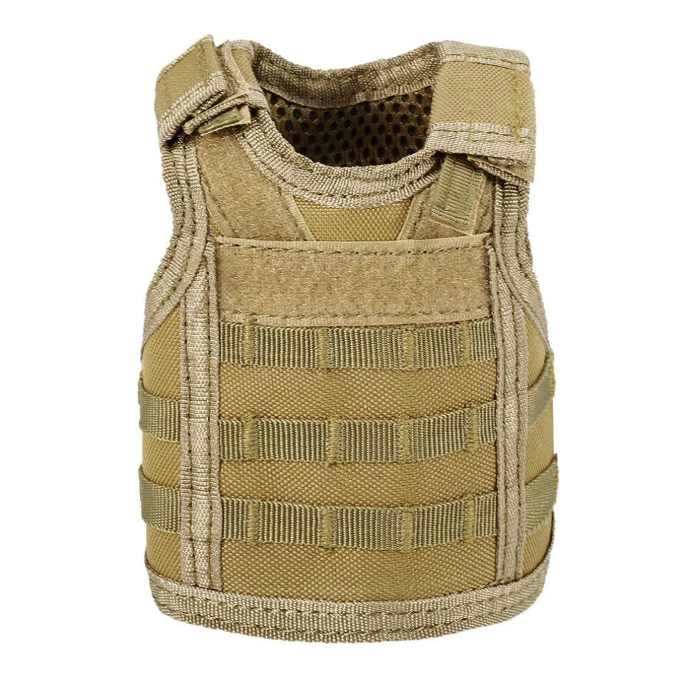 (#5) Tactical Beer Vest Military Molle Mini Miniature Beverage Bottle Can Cooler Holder Sleeve