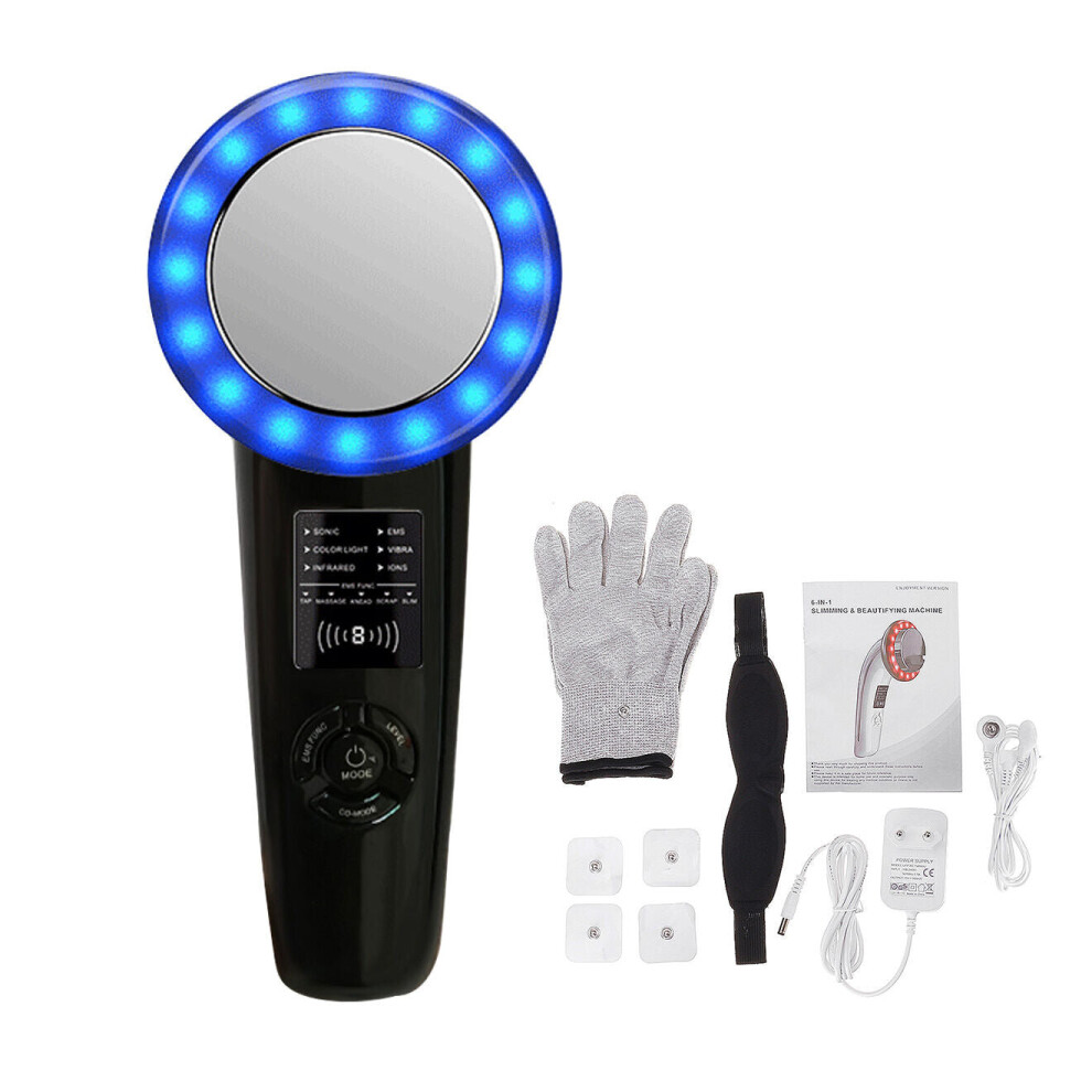 Greenzech Black (Uk Plug) Body Slimming Massager Frequency Anti Cellulite Massage Fat Burner Weight Lost