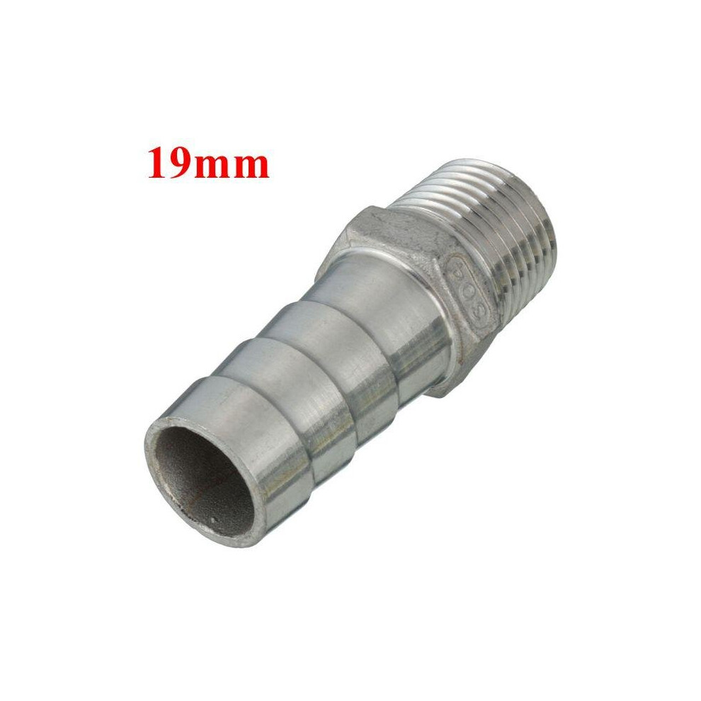 (19mm) 1/2 Inch Male Thread Pipe Barb Hose Tail Connector Adapter 68mm To 19mm