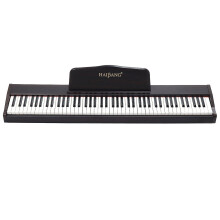 (Dark Brown) 88-key Velocitys-Sensitive Keyboard 128 Polyphonic Electric Piano with Headphones