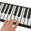 (Black) 88 Standard Keys Foldable Portable Electronic Keyboard Roll Up Piano 7