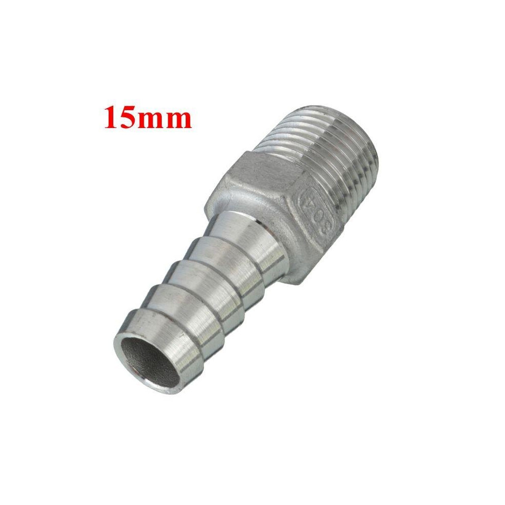 (15mm) 1/2 Inch Male Thread Pipe Barb Hose Tail Connector Adapter 68mm To 19mm