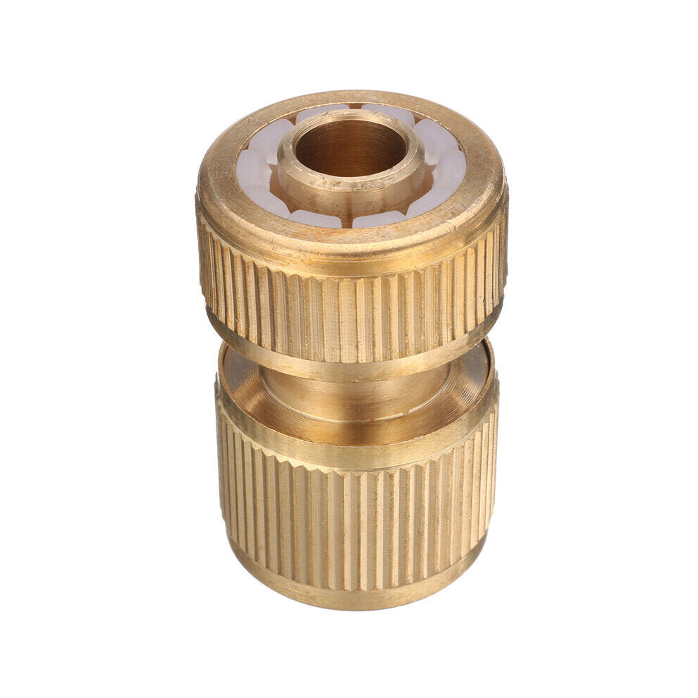 1/2 Inch Brass Water Tap Hose Pipe Connector Quick Hose Coupler Adapter with Water Stop