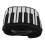 (Black) 88 Standard Keys Foldable Portable Electronic Keyboard Roll Up Piano 8