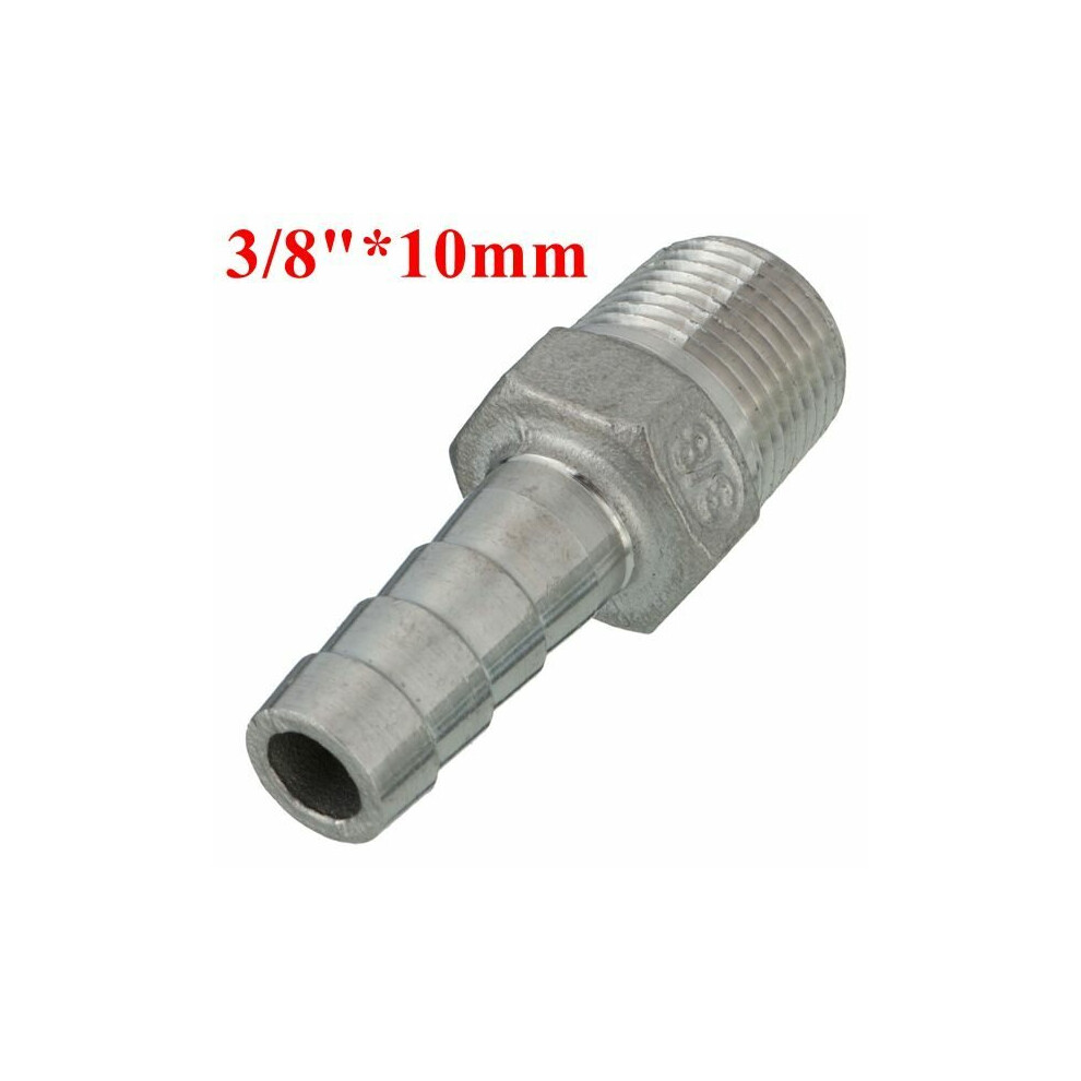 (10mm) 3/8 Inch Male Thread Pipe Barb Hose Tail Connector Adapter 6mm To 15mm