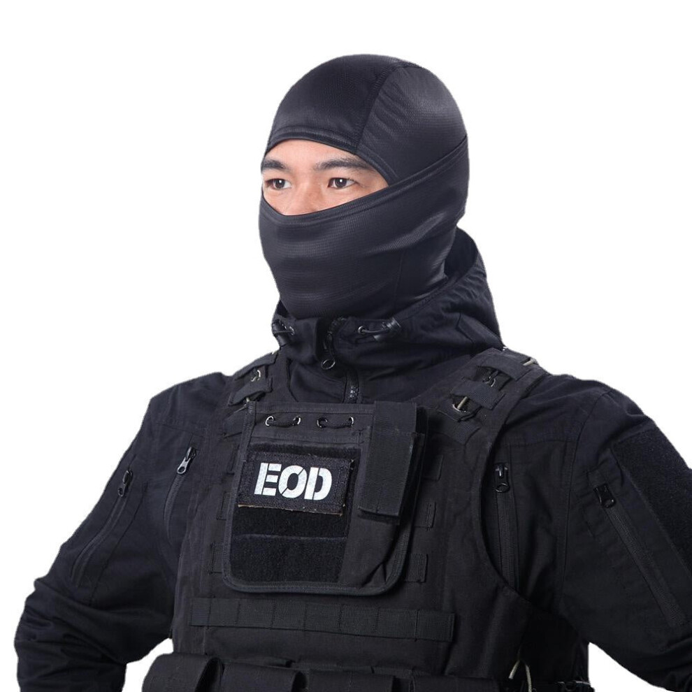 (Black) Outdoor Camouflage Face Mask Dust Wind Proof Scarf Masks Hunting Protection