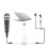 Video Microphone Kit with Mini Tripod Shock Mount Pop Filter Windshield USB Adapter Cable 3.5mm TRS Plug 8