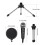 Video Microphone Kit with Mini Tripod Shock Mount Pop Filter Windshield USB Adapter Cable 3.5mm TRS Plug 9