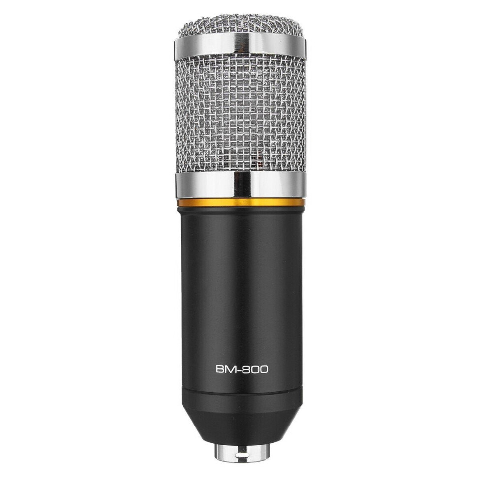 (Black) Studio Condenser Microphone Deskt Pro Audio Sound Pickup Recording Mic