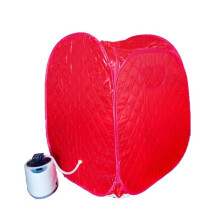 (Red) Free Inflatable Household Single Sweat Steamer Sauna Bath Folding Box