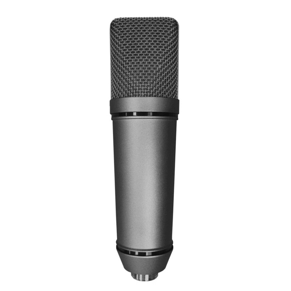 (D) 25mm Large Diaphragm Live Recording Condenser Microphone Set for Karaok With Microphone Shock Mount