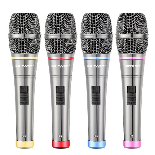 (Gold) Wired Microphone for Conference Teaching Karaoke 1