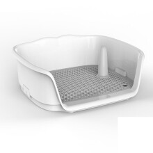 (Grey) Dog Toilet Spacious Washable Urinal for Pet