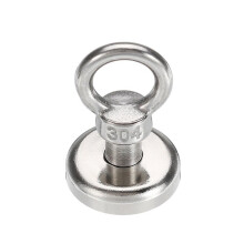 32x48mm 34kg Neodymium Recovery Magnet Metal Detector Eyebolt Circular Ring