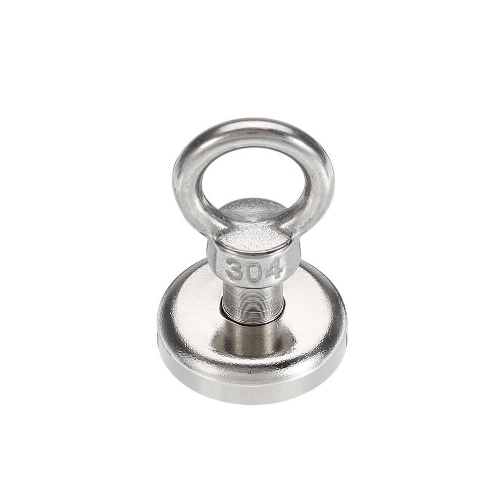 32X48mm 34Kg Neodymium Recovery Magnet Metal Detector Eyebolt Circular Ring 3654659418296