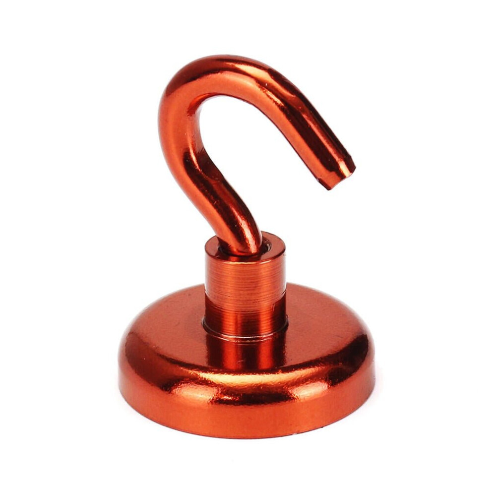 (Red) 32Mm 34Kg Magnetic Hook Holder Neodymium Magnet Red/Yellow/Blue 3654659364715