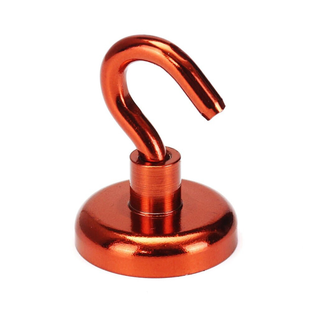 (Red) 32mm 34KG Magnetic Hook Holder Neodymium Magnet Red/Yellow/Blue