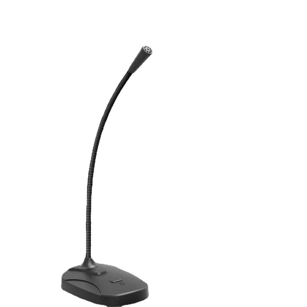 (Black) USB Microphone Desk for Computer PC Plug & Play Condenser MIC Gooseneck Design with Mute Button