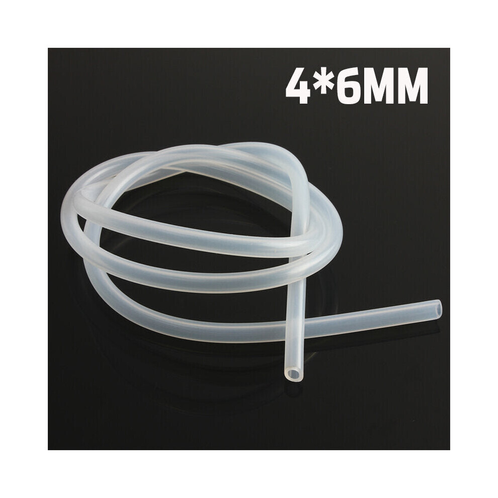 (4*6MM) 3 Meter Soft Food Grade Transparent Silicone Rubber Hose Flexible Silicone Tube