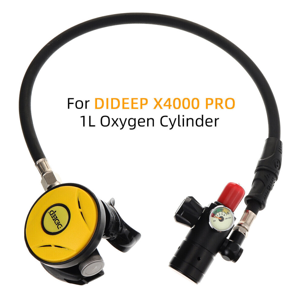 (4000 PRO 1L Oxygen Cylinder) 2nd Stage Scuba Explorer Air Diving Dive Regulator Octopus Valve