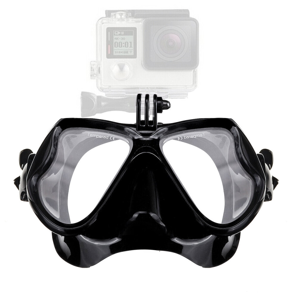 Scuba Diving Mask With Camera Mount Tempered Glass Profession Snorkel Mask Underwater Sport Scuba Gear Equipments