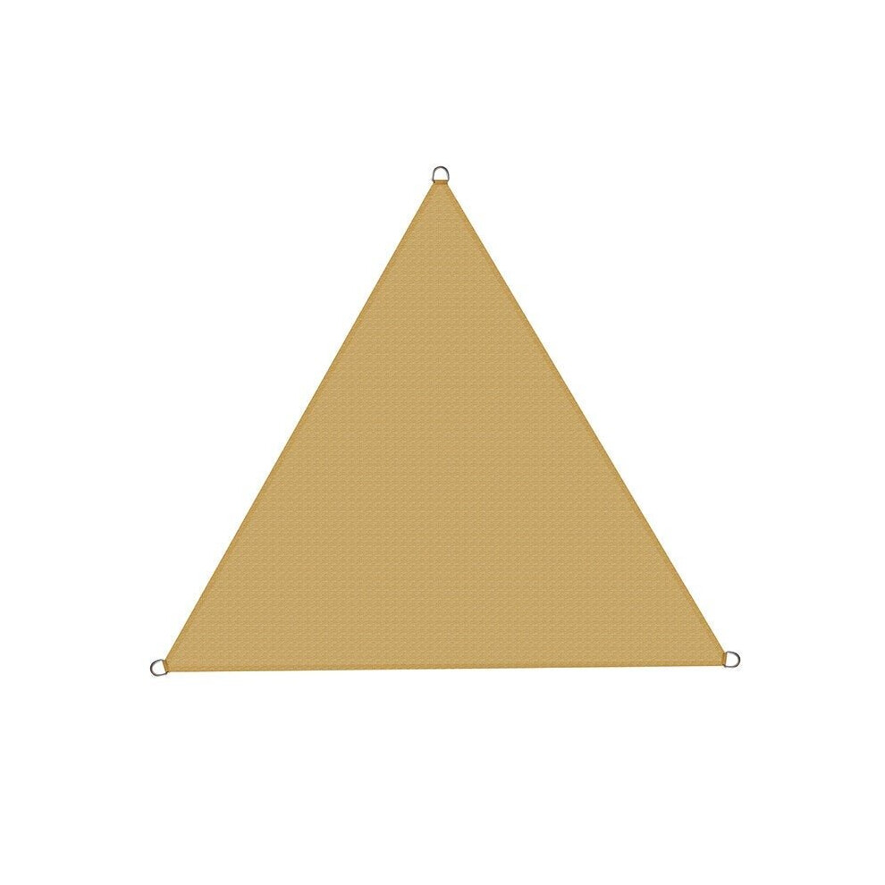 (beige, 3.50m) Triangle Sun Shade Sail Waterproof UV-proof Shade Net Garden Swimming Pool