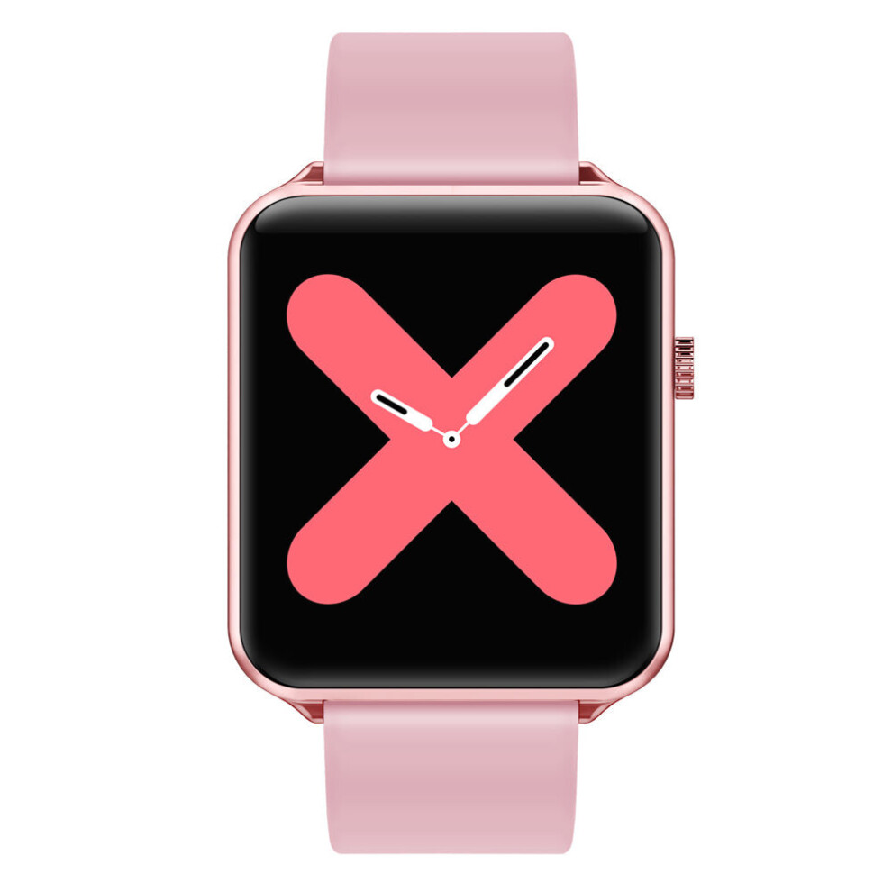 (, Silicone) 1.3' Full Touch Screen Smart Watch Blood Oxygen Heart Rate Monitor A10 Pink 3654657764647