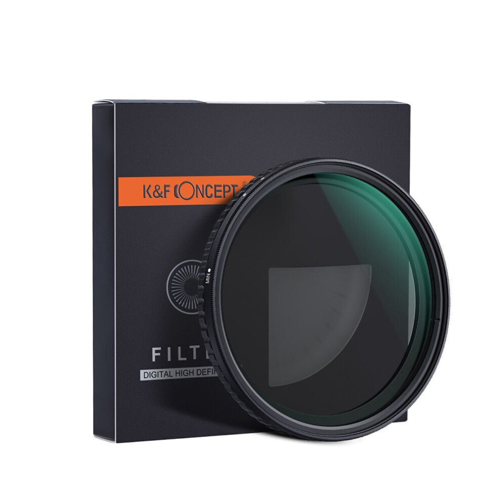 (58) 72mm Ultra-thin Adjustable Variable Neutral Density ND Filter Fader for Camera Lens Canon Sony Nikon Cameras