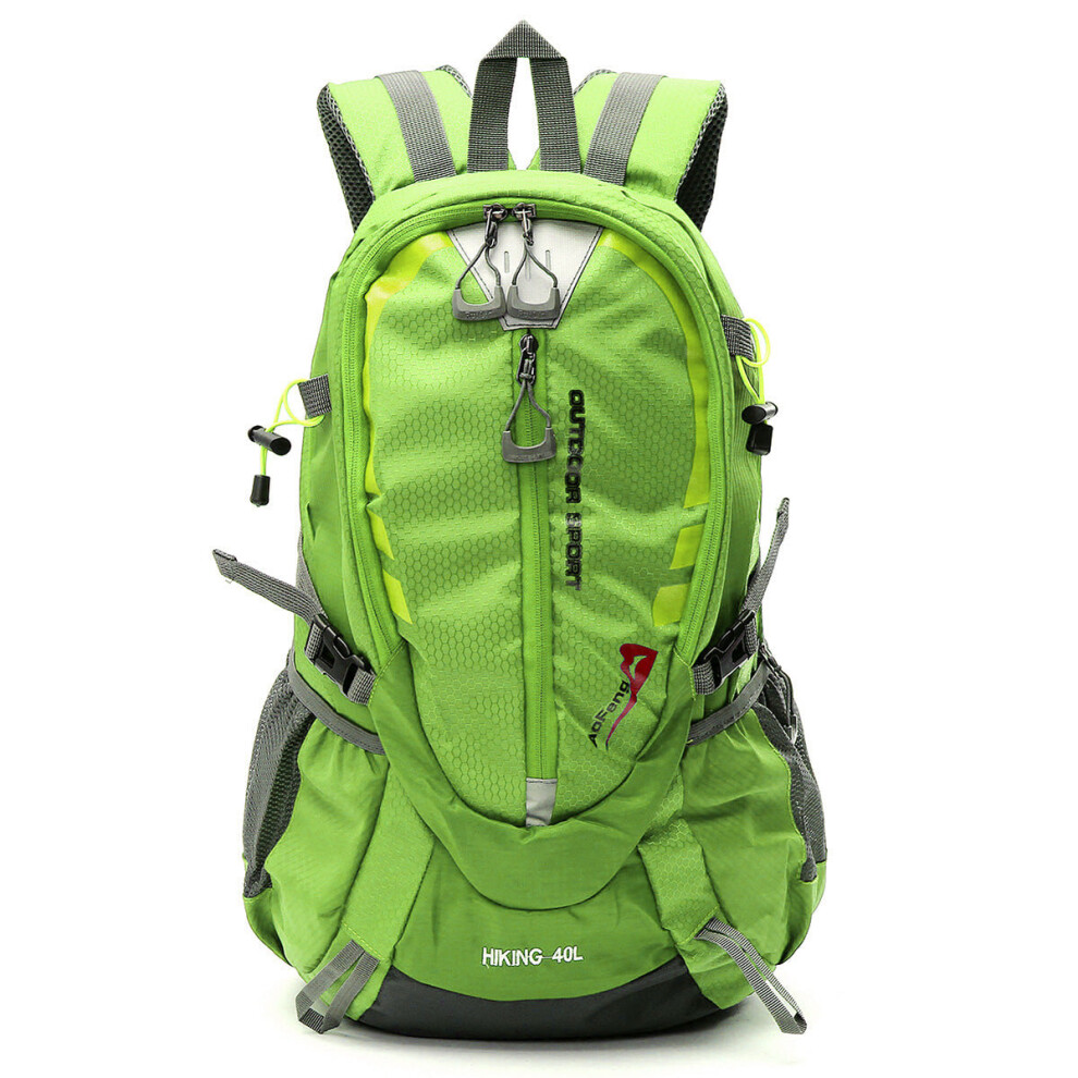 (Green) Waterproof Travel Backpack for Hiking Climbing Camping Mountaineering Cycling 40L