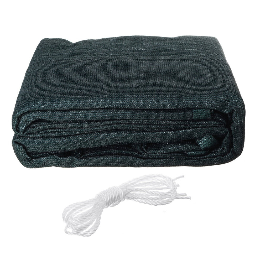 (Dark Green) Sun Shade Sail 3.66*3.66M Waterproof UV-proof Shade Net for Garden Swimming Pool