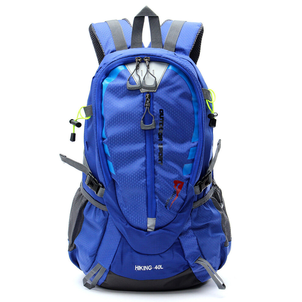 (Blue) Waterproof Travel Backpack for Hiking Climbing Camping Mountaineering Cycling 40L